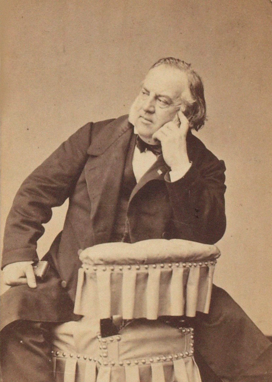 Retrato del compositor Louis Clapisson (1808-1866) de Pierre Petit