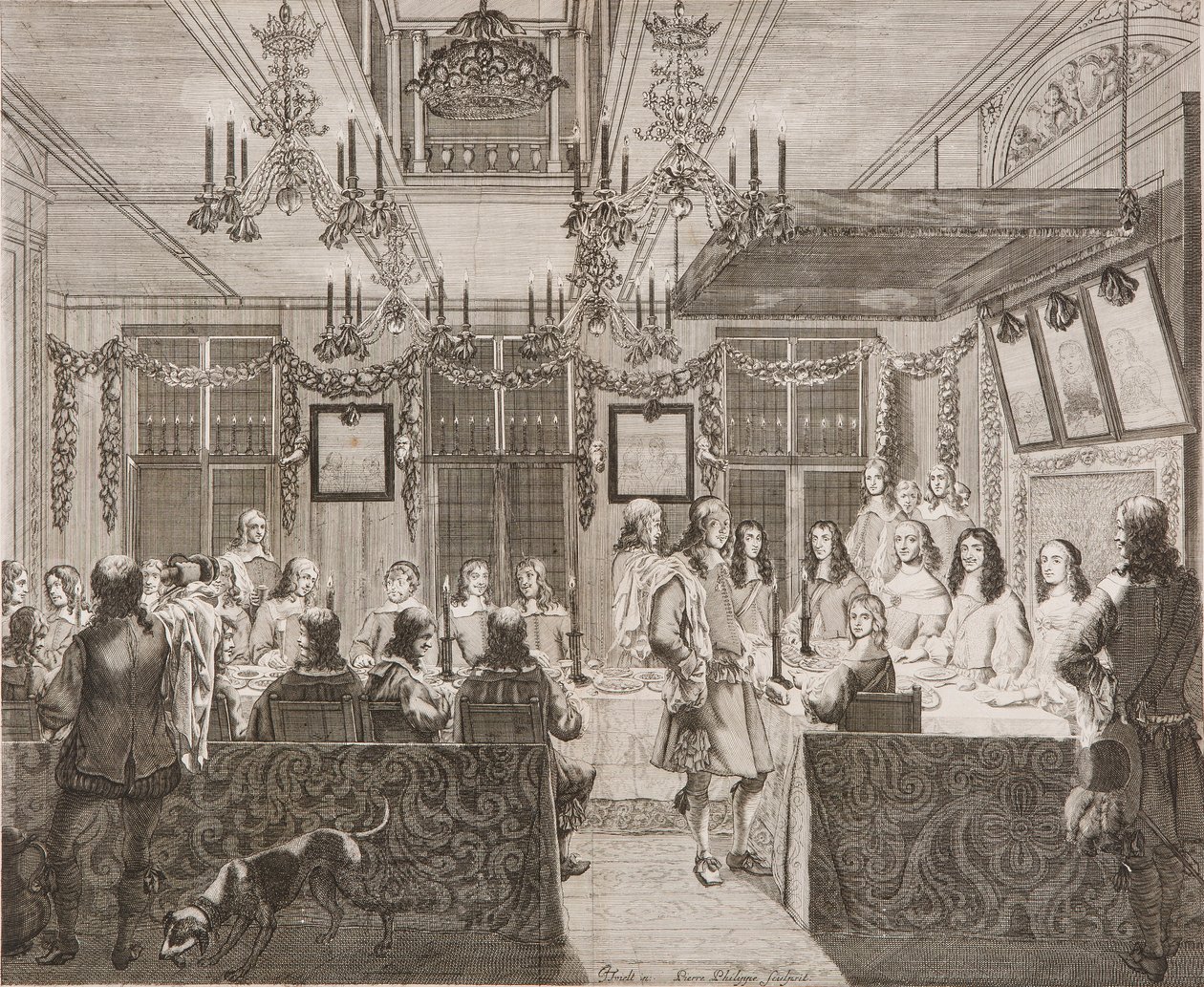 El rey Carlos II cenando con Lucy Walter de Pierre Philippe