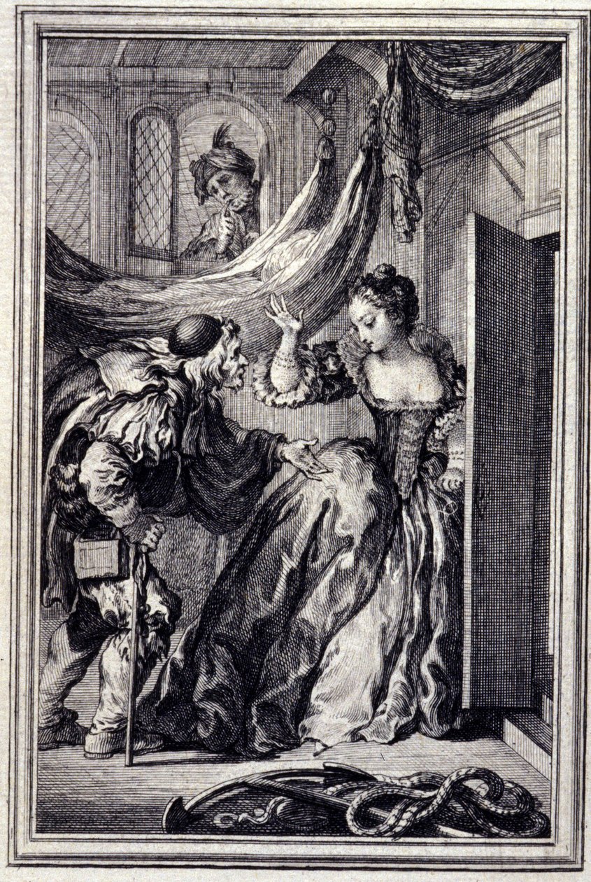 El Calendario de los Aniards - en Cuentos y nuevas en verso de Jean La Fontaine. 1776. Ilustración de P.P. Choffard de Pierre Philippe Choffard