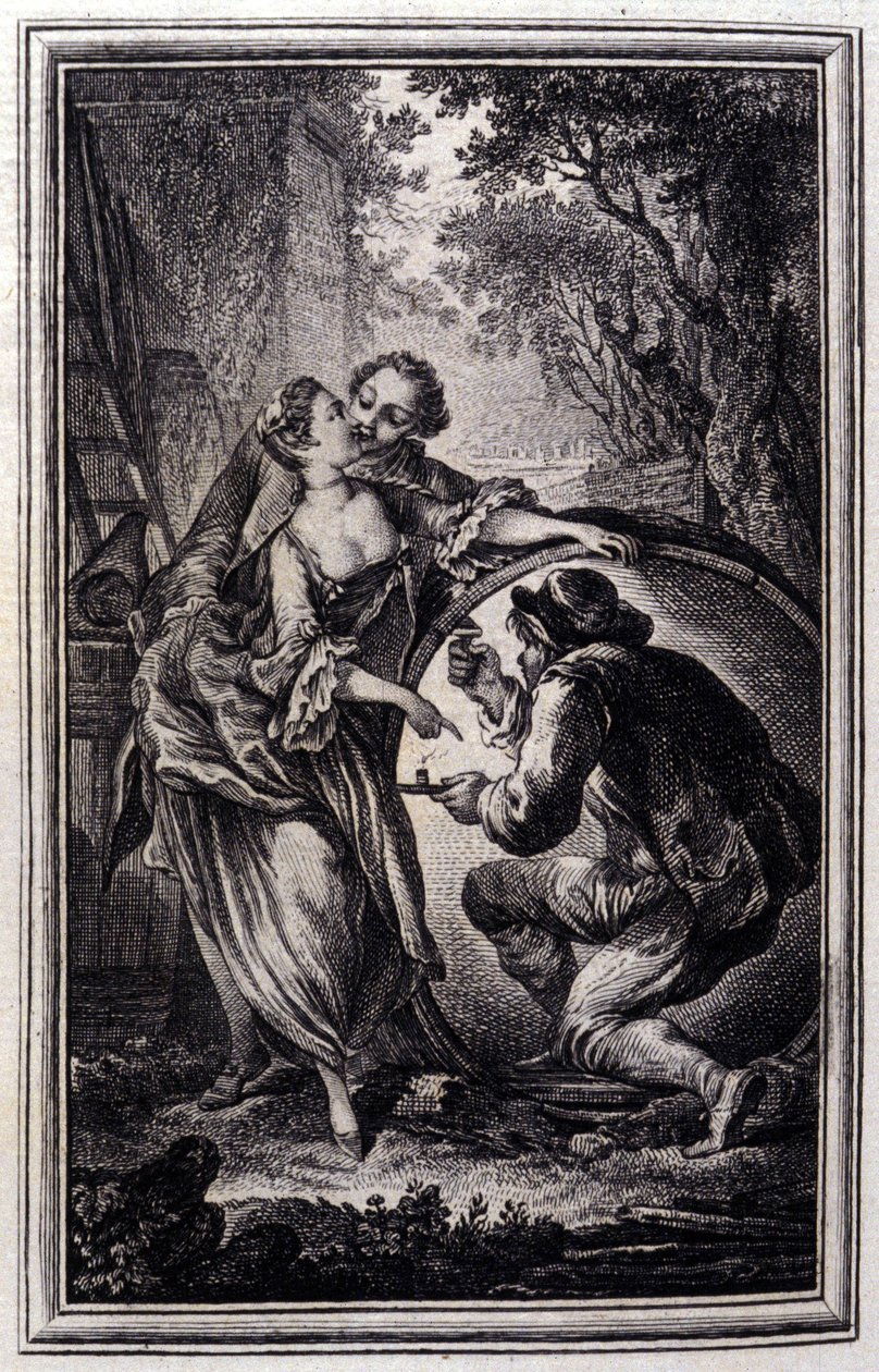 Le Cuvier - en “Cuentos y nuevas en verso” de Jean La Fontaine. 1776. Ilustración de P.P. Choffard. de Pierre Philippe Choffard