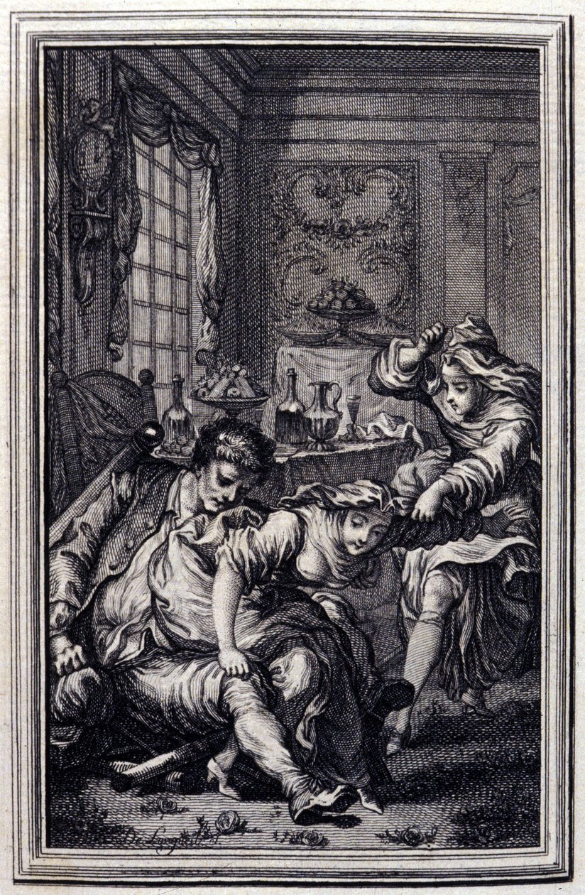 Le bat - en “Cuentos y nuevas en verso” de Jean La Fontaine. 1776. Ilustración de P.P. Choffard de Pierre Philippe Choffard