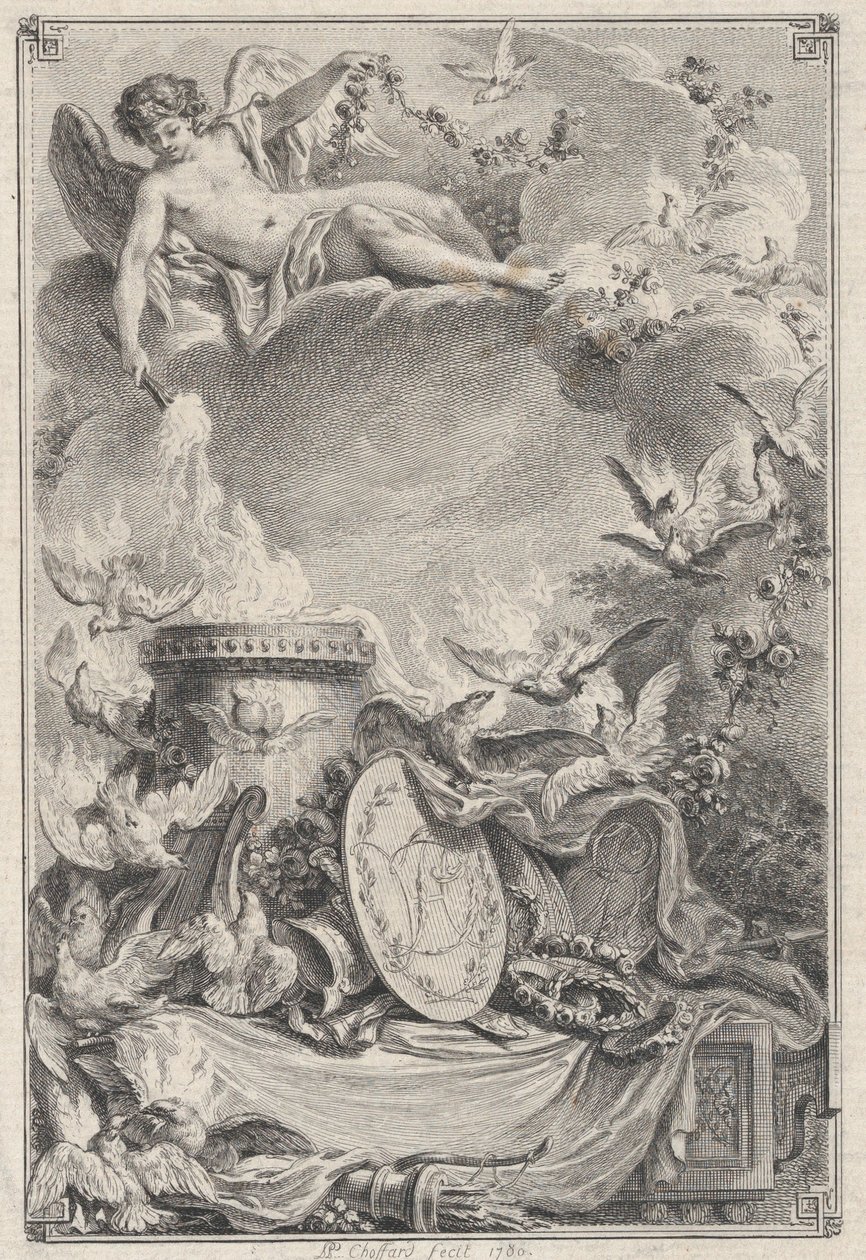 Pieza conmemorativa de un matrimonio, 1780 de Pierre Philippe Choffard