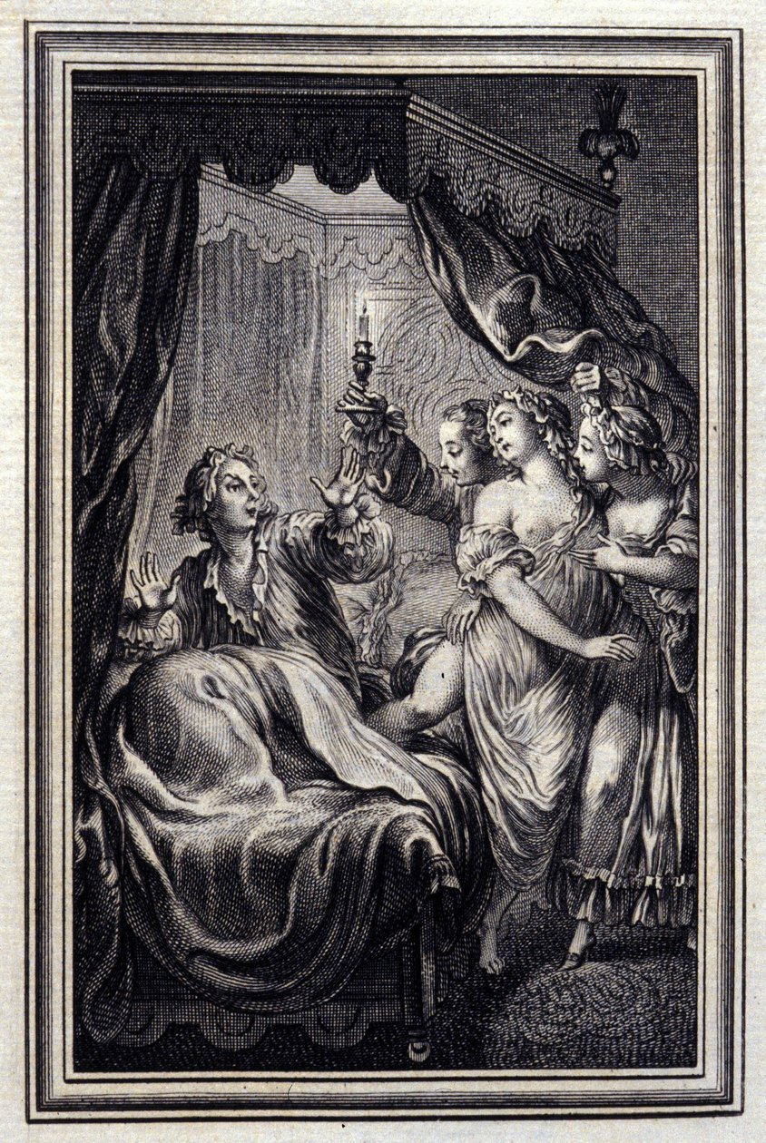 Nunca notamos todo - en Cuentos y nuevas en verso de Jean La Fontaine. 1776. Ilustración de P.P. Choffard de Pierre Philippe Choffard