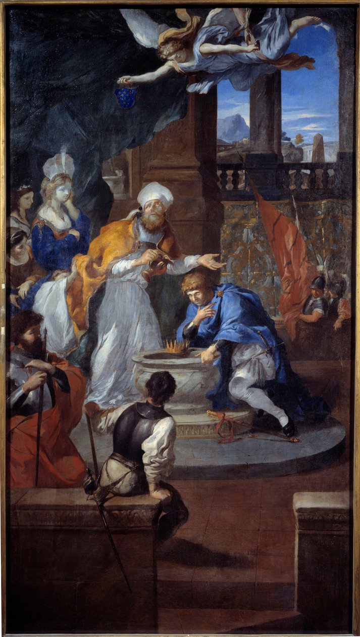 El bautismo de Clodoveo en Reims el 25 de diciembre de 496 de Pierre Puget