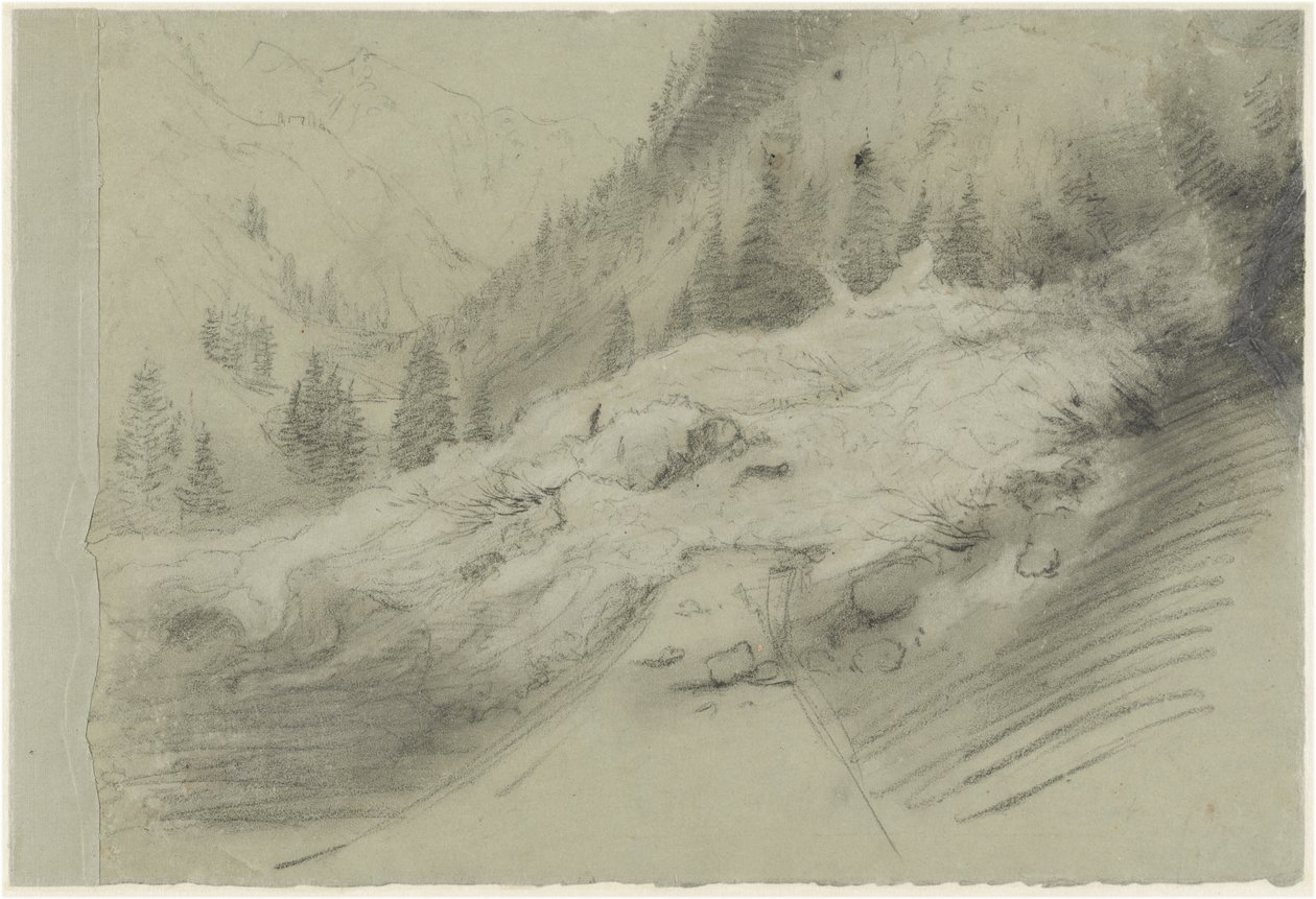 Avalancha en un Paisaje Alpino de Pierre Puvis de Chavannes