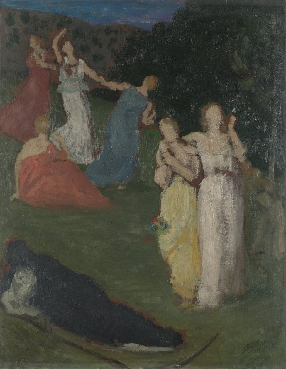 La muerte y la doncella, antes de 1872 de Pierre Puvis de Chavannes