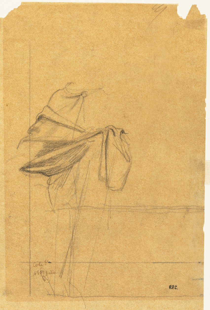 Estudio de drapeado de Pierre Puvis de Chavannes