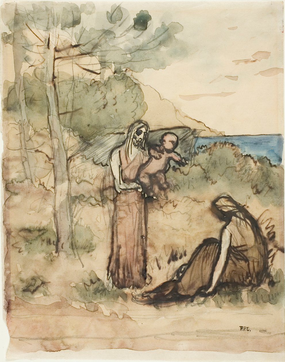 Familia de pescadores de Pierre Puvis de Chavannes