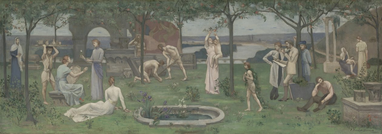 Entre el Arte y la Naturaleza, ca. 1890-95 de Pierre Puvis de Chavannes
