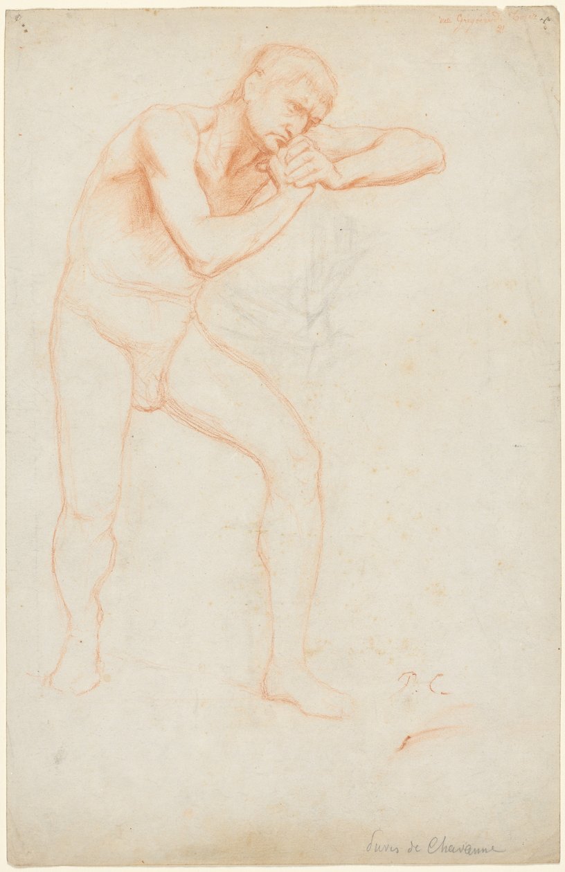 Desnudo masculino, 1891 de Pierre Puvis de Chavannes