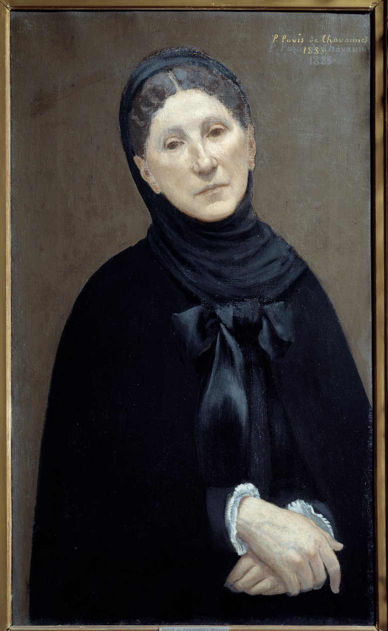 Retrato de la Princesa Marie Cantacuzene, Mujer del Artista (detalle) de Pierre Puvis de Chavannes
