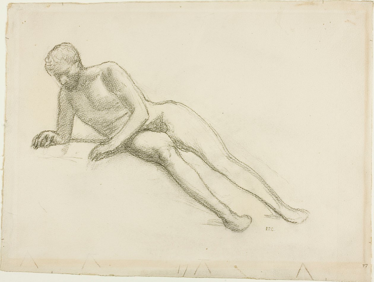 Desnudo masculino reclinado de Pierre Puvis de Chavannes