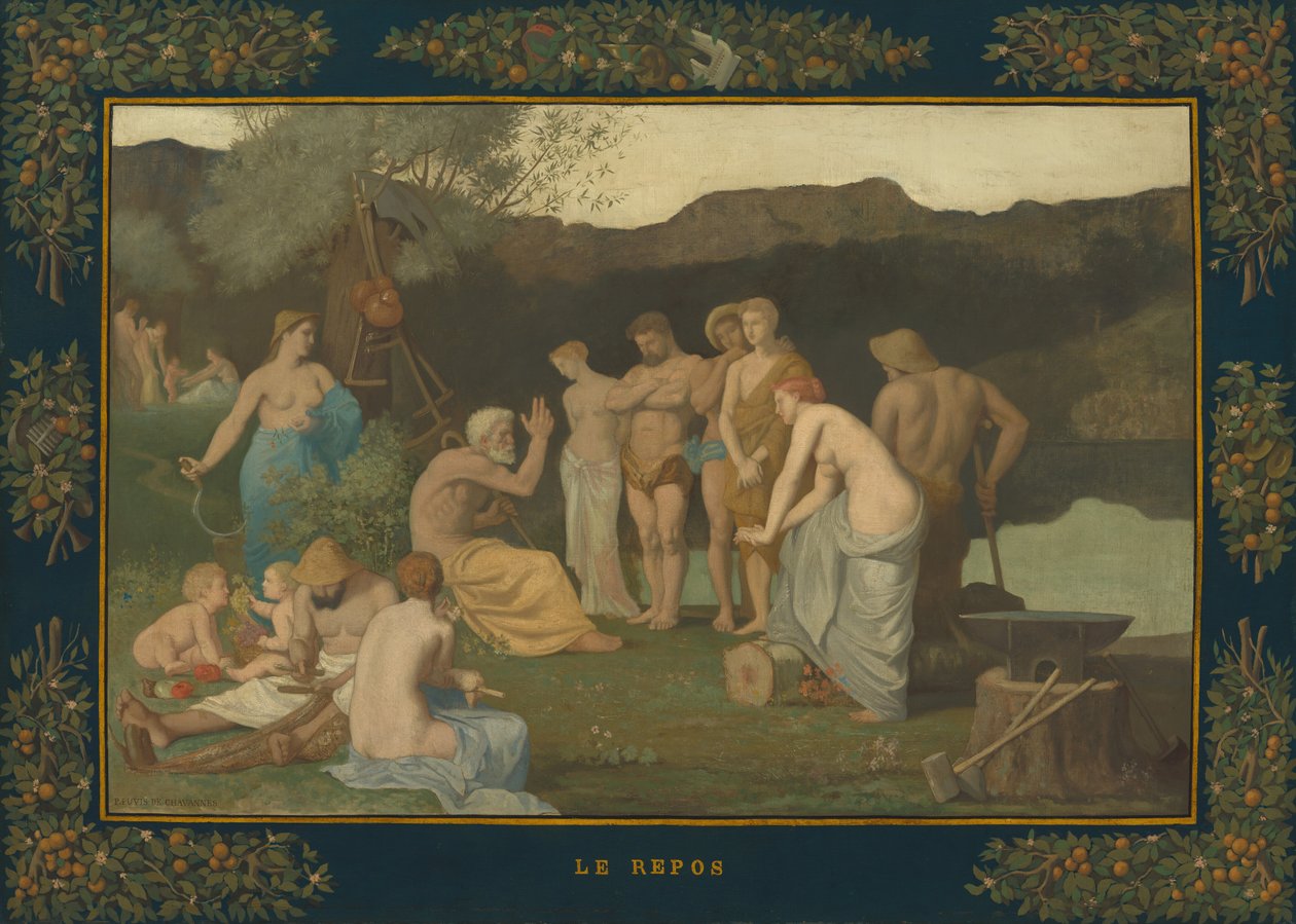 Descanso, c. 1863 de Pierre Puvis de Chavannes