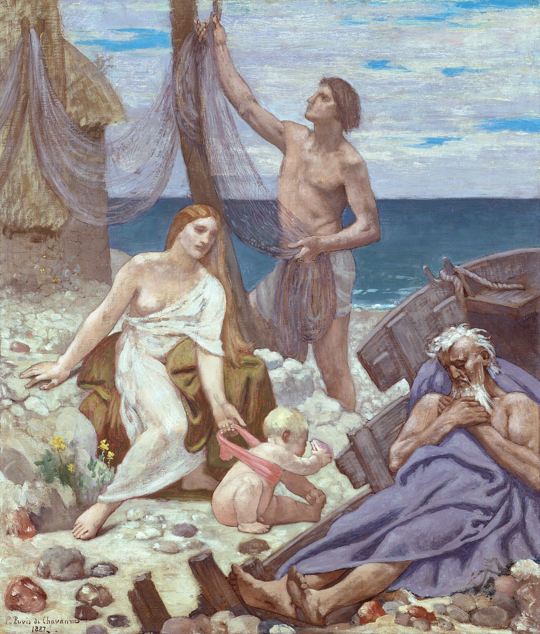 La familia del pescador de Pierre Puvis de Chavannes