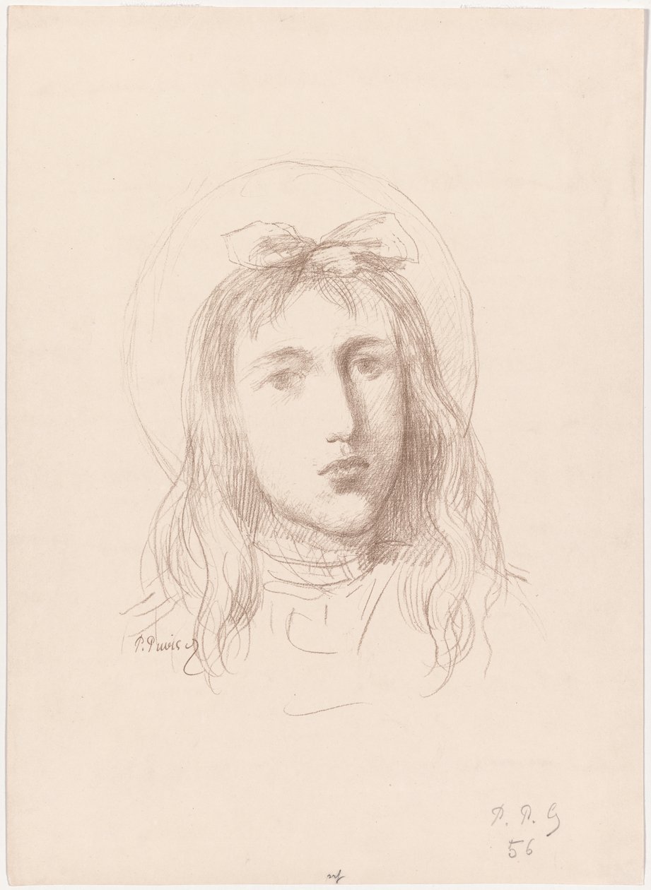 Tête de Jeune Fille de Pierre Puvis de Chavannes