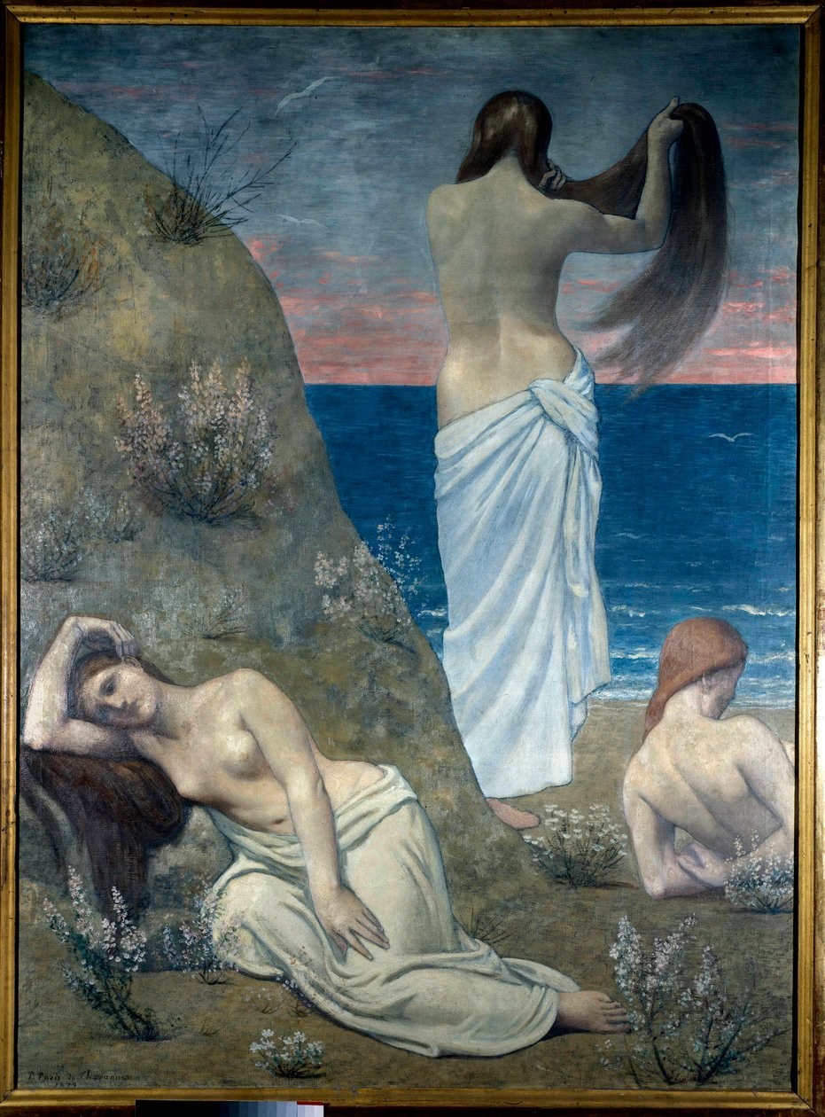 Jóvenes junto al mar de Pierre Puvis de Chavannes