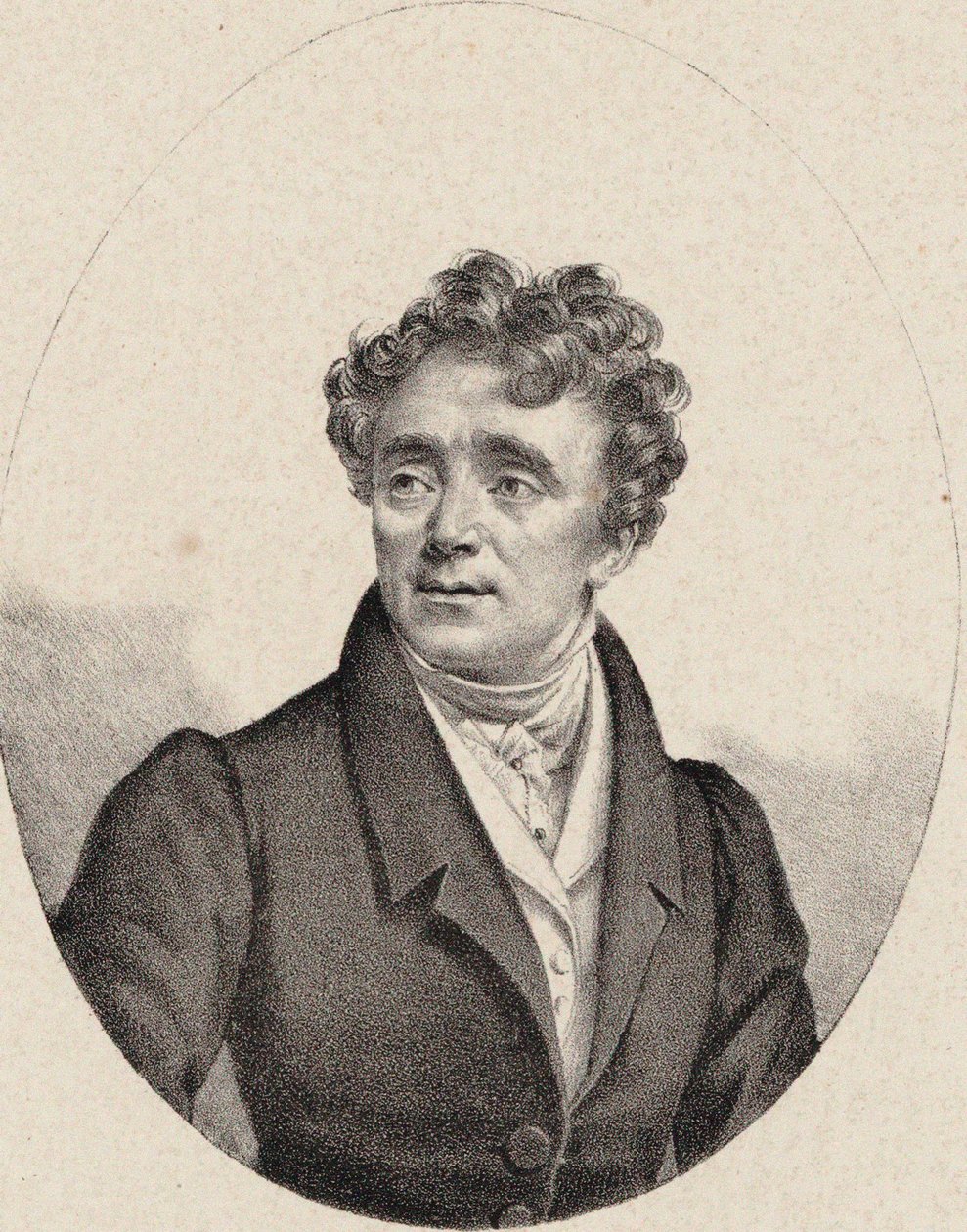 Retrato del cantante de ópera Louis Antoine Eléonore Ponchard 1787-1866, ca 1835 de Pierre Roch Vigneron