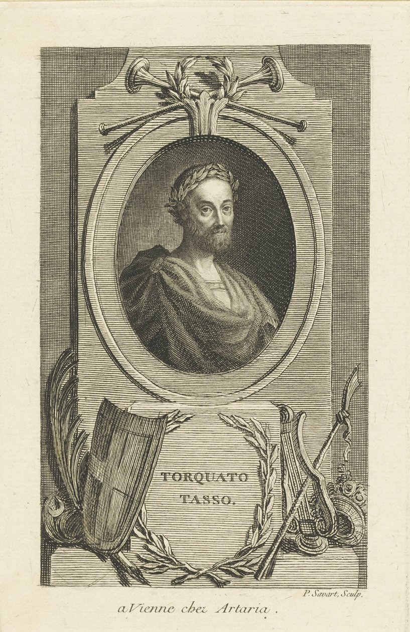 Retrato de Torquato Tasso 1544-1595 de Pierre Savart