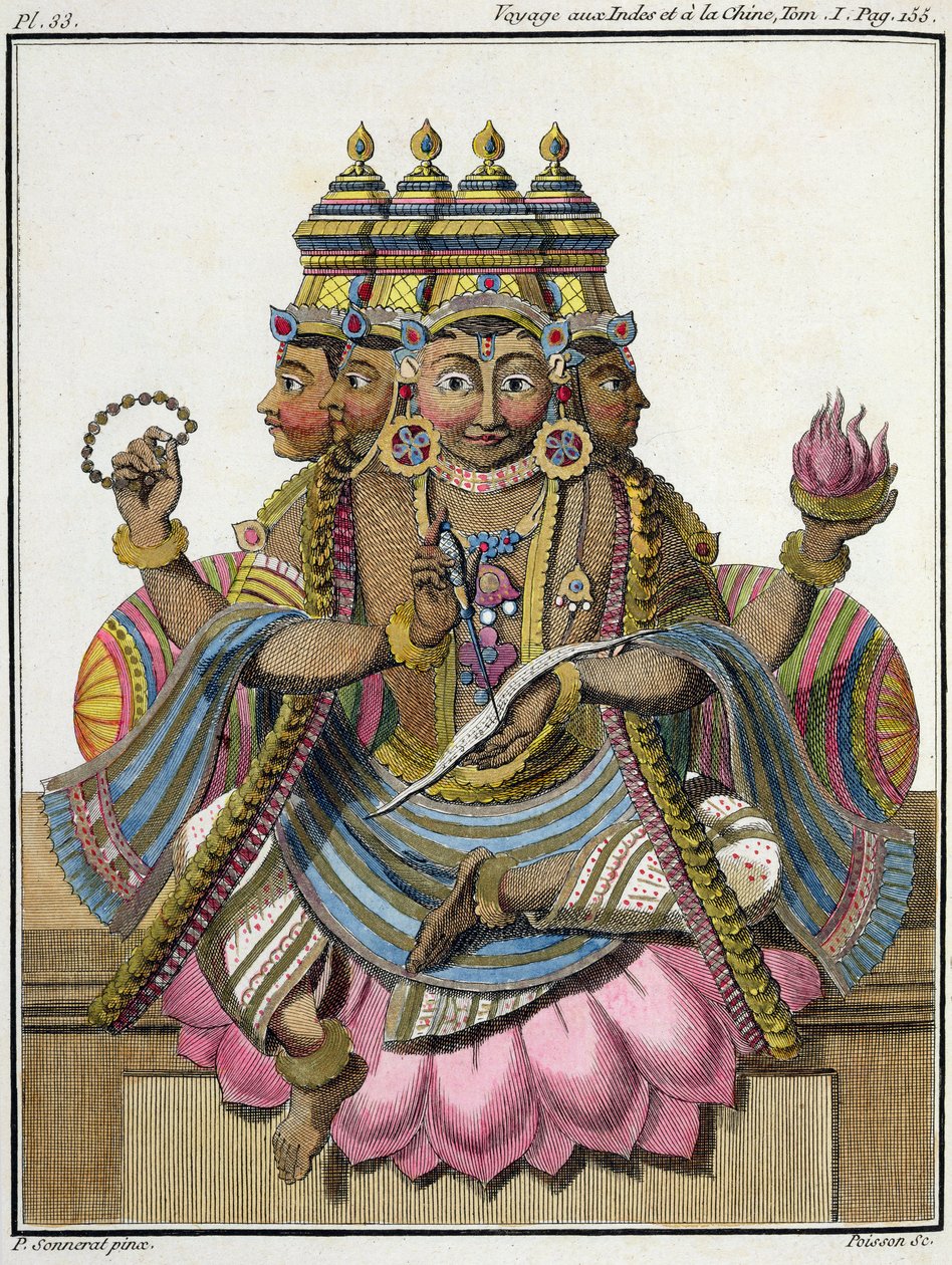 Brahma, dios hindú de la creación, de 
