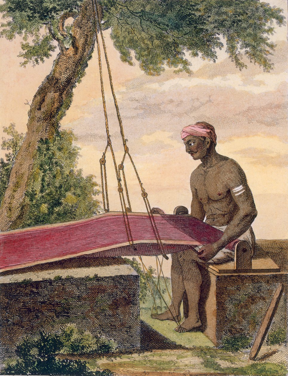 Tejedor de tela, 1782 de Pierre Sonnerat