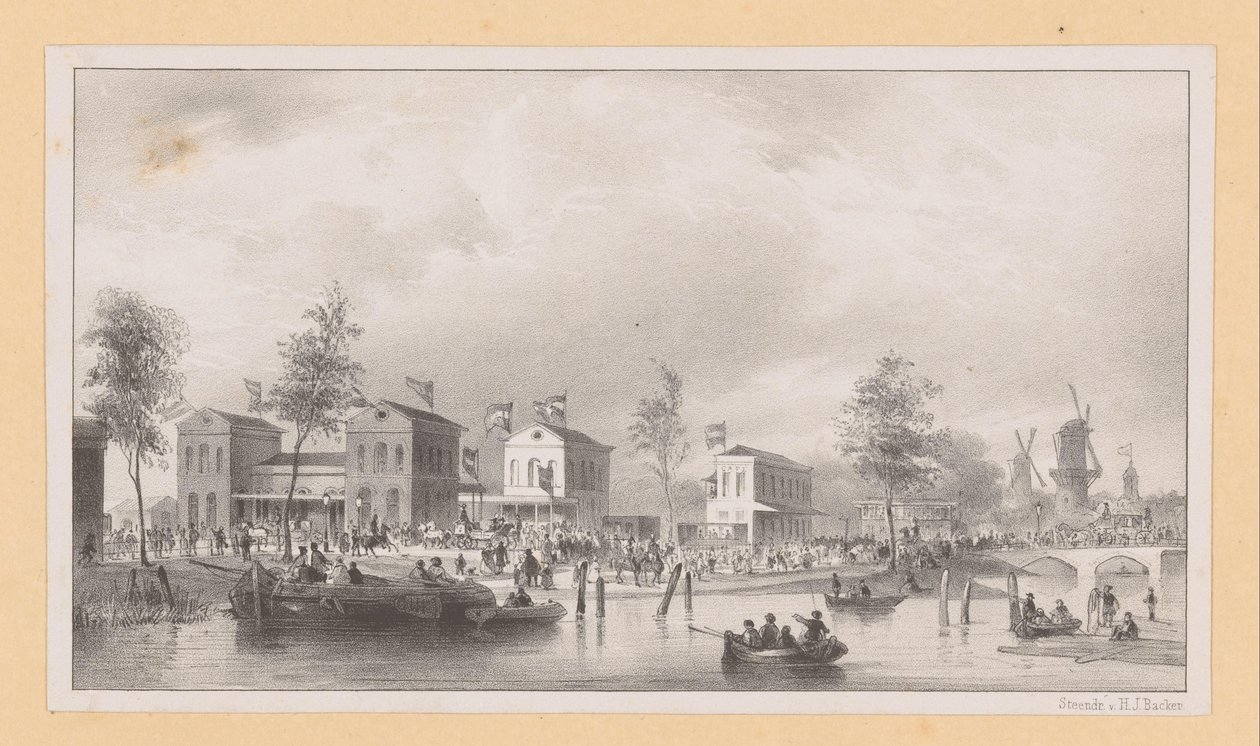 Edificios de la estación de tren del Rin en Ámsterdam de Pierre Tetar van Elven (possibly)