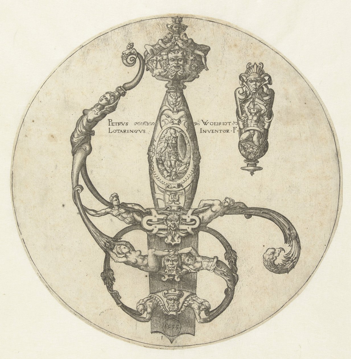 Diseño para la empuñadura de una espada. de Pierre Woeiriot (II)
