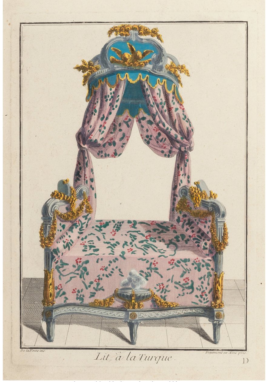 Cama a la Turca, ca 1788 de Pierre de La Mesangere