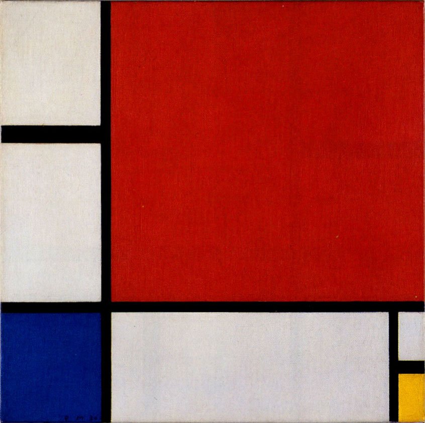 Composición II en rojo, azul y amarillo de Piet Mondrian