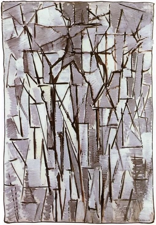 Composición Árboles II de Piet Mondrian