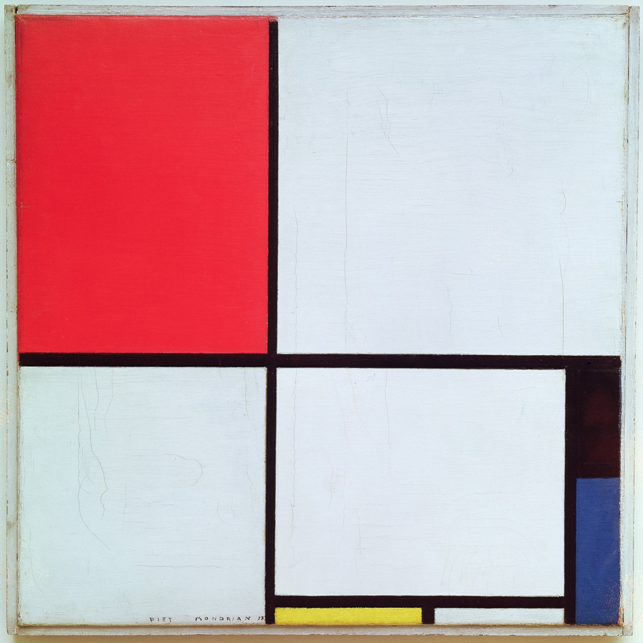 Composición con rojo, negro, azul y amarillo, 1928 de Piet Mondrian