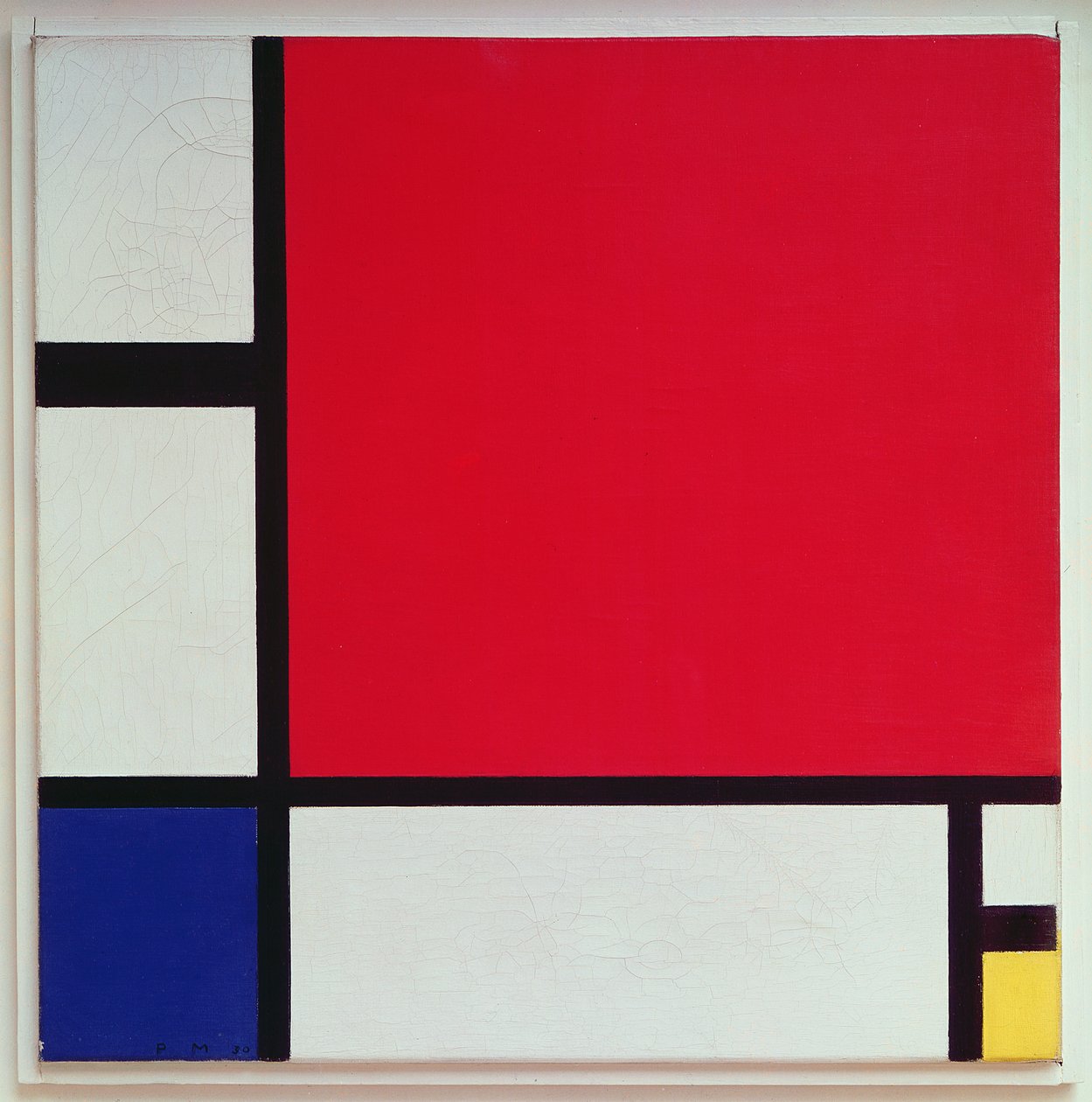 Composición con rojo, azul y amarillo, 1930 de Piet Mondrian