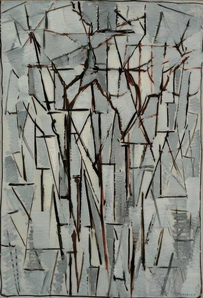 Composición Árboles II de Piet Mondrian