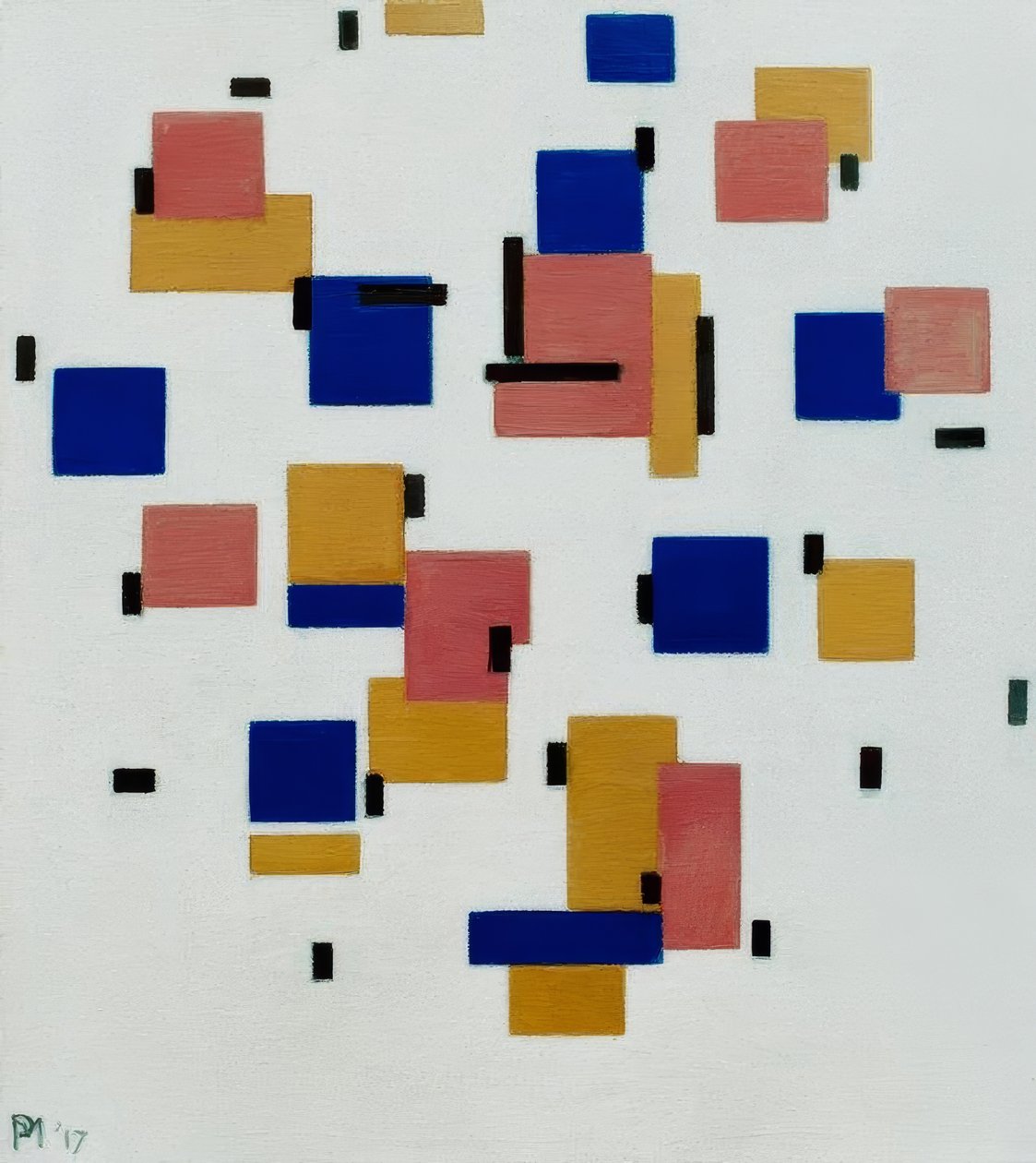 Composición en color B de Piet Mondrian