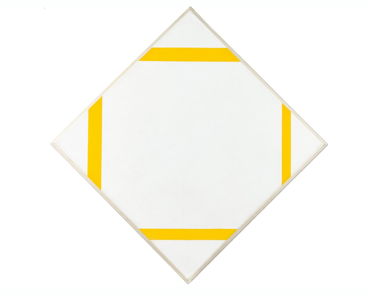 Composición en rombo con cuatro líneas amarillas, 1933 de Piet Mondrian