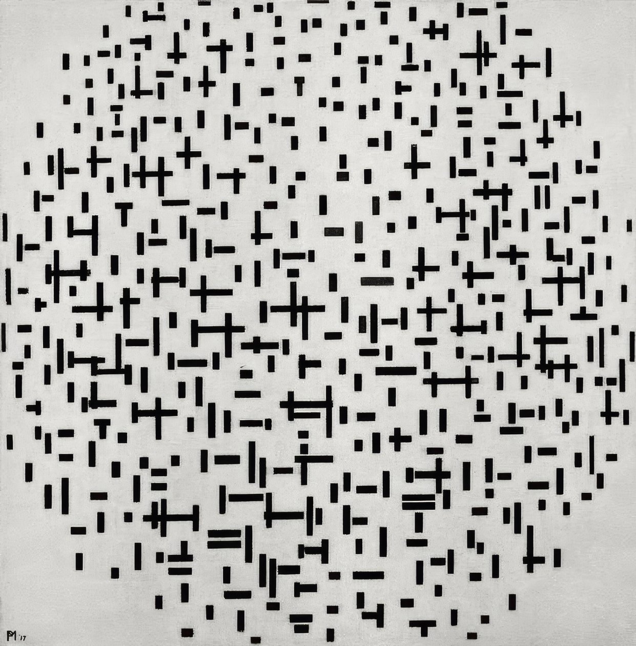 Composición en línea de Piet Mondrian