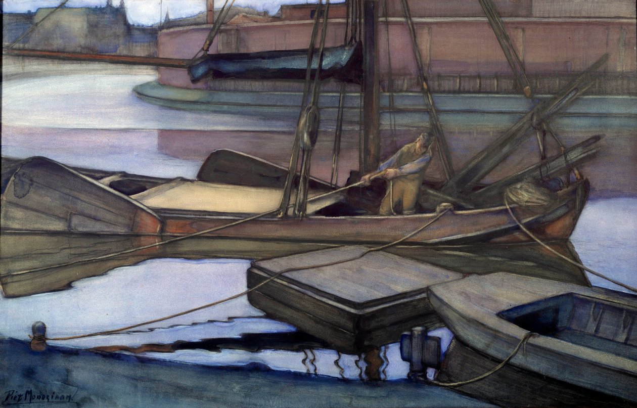 Partiendo para pescar (Zuidersee) 1900 de Piet Mondrian
