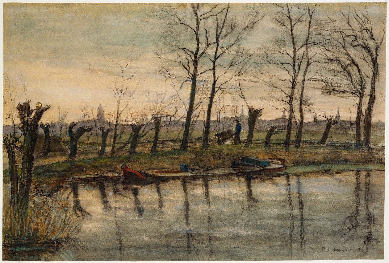 Granjero Volviendo a los Campos, c.1900 de Piet Mondrian