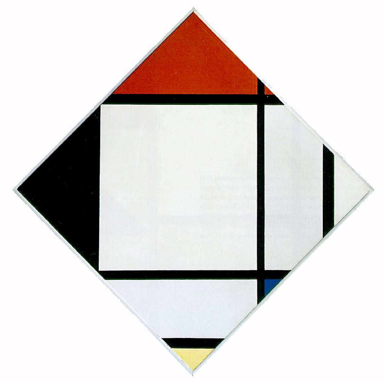 Composición en Rombo en Rojo, Negro, Azul y Amarillo, 1925 de Piet Mondrian