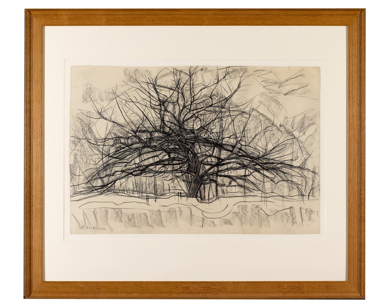 Estudio para El árbol gris, 1911 de Piet Mondrian