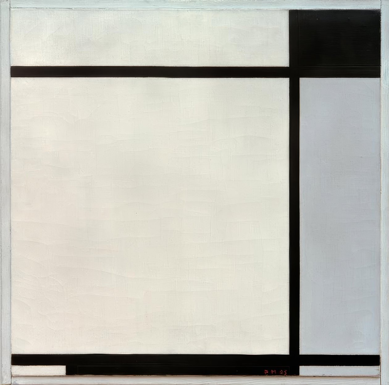 Cuadro No.II, con negro y gris de Piet Mondrian