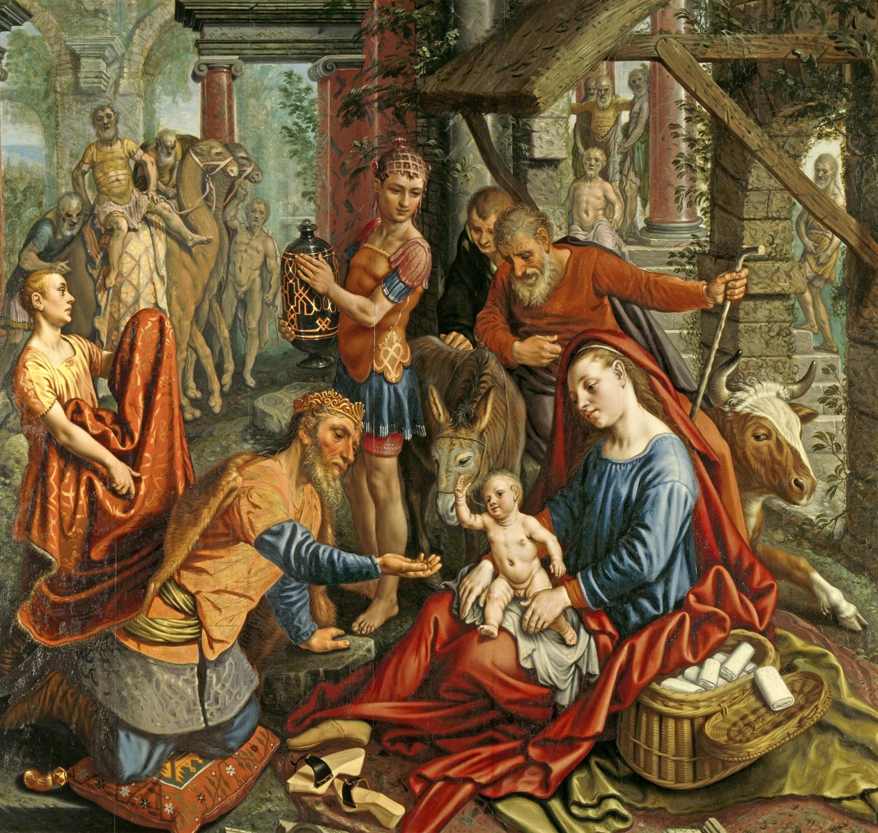 La adoración de los magos, panel central, c.1560 de Pieter Aertsen