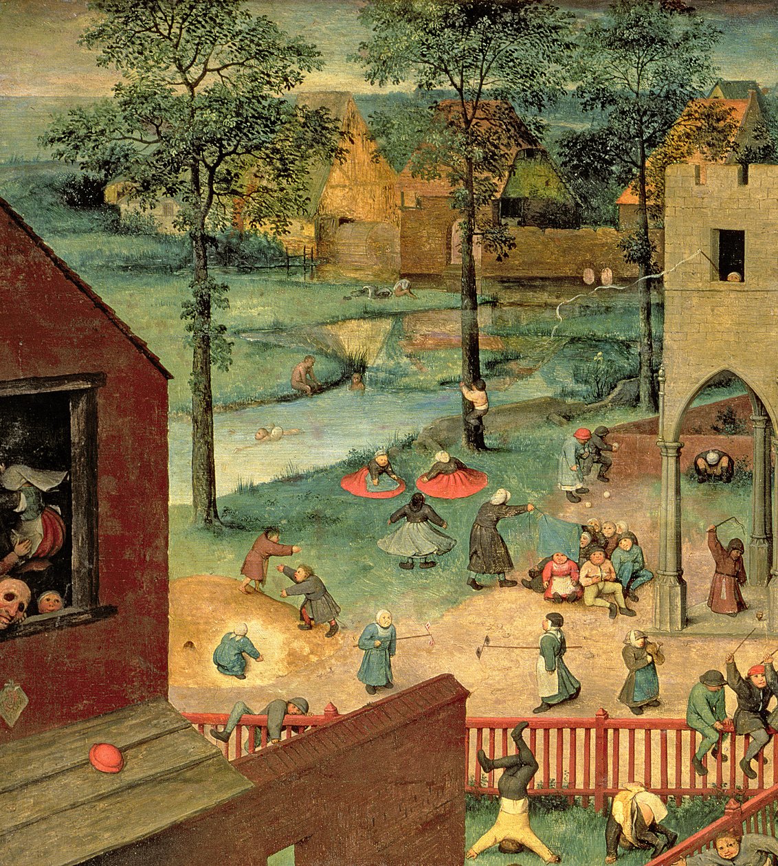Juegos de niños, 1560 (detalle) de Pieter Bruegel the Elder