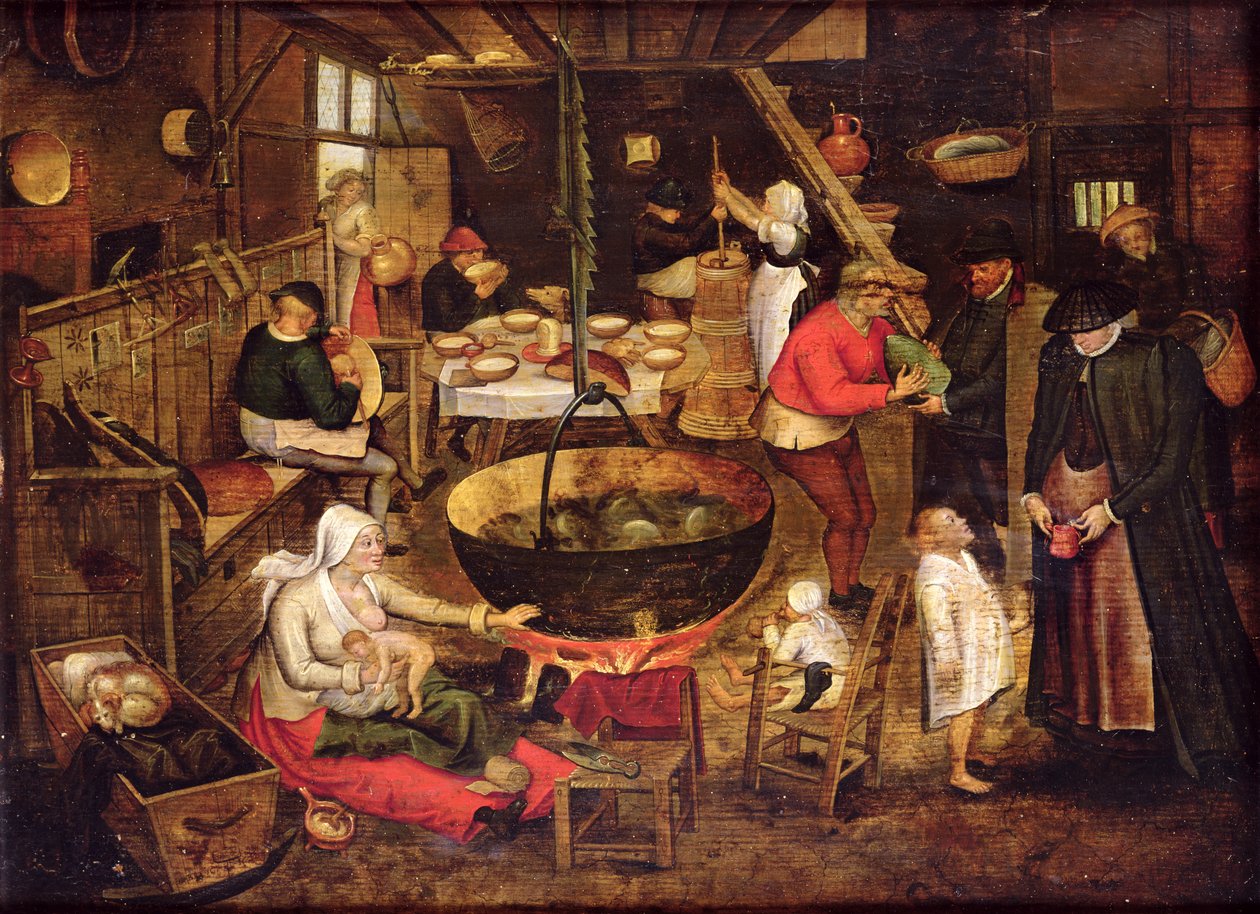 Interior de cocina de Pieter Bruegel the Elder