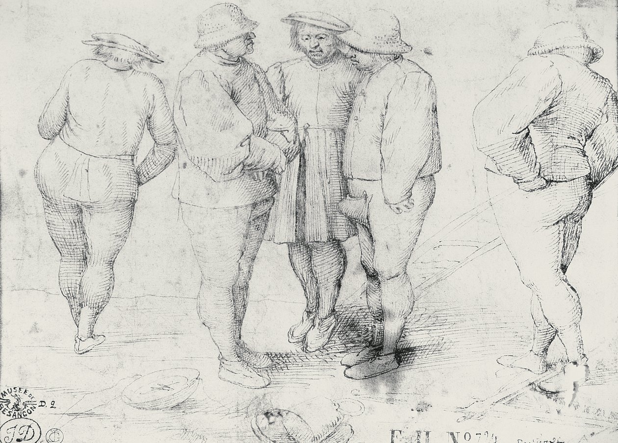 Campesinos en Conversación de Pieter Bruegel the Elder