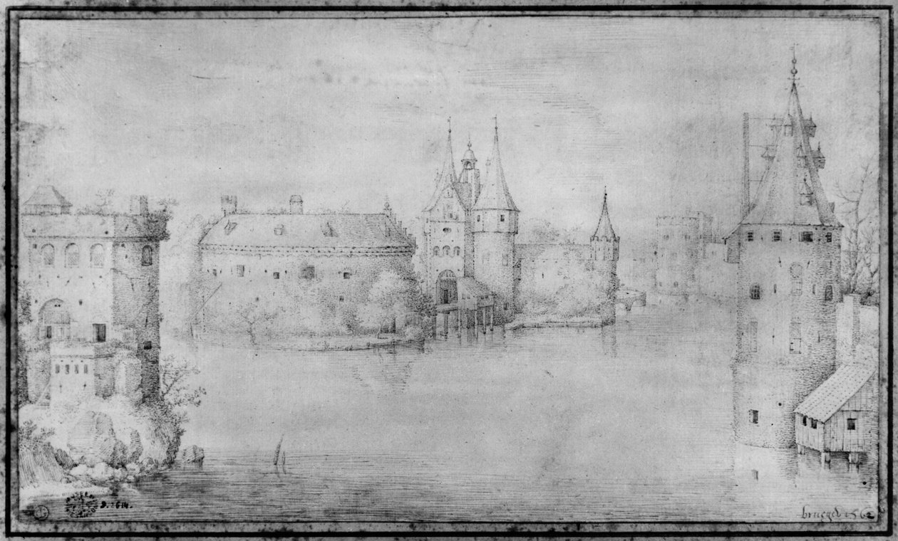 Pequeña isla fortificada, Ámsterdam, 1562 de Pieter Bruegel the Elder