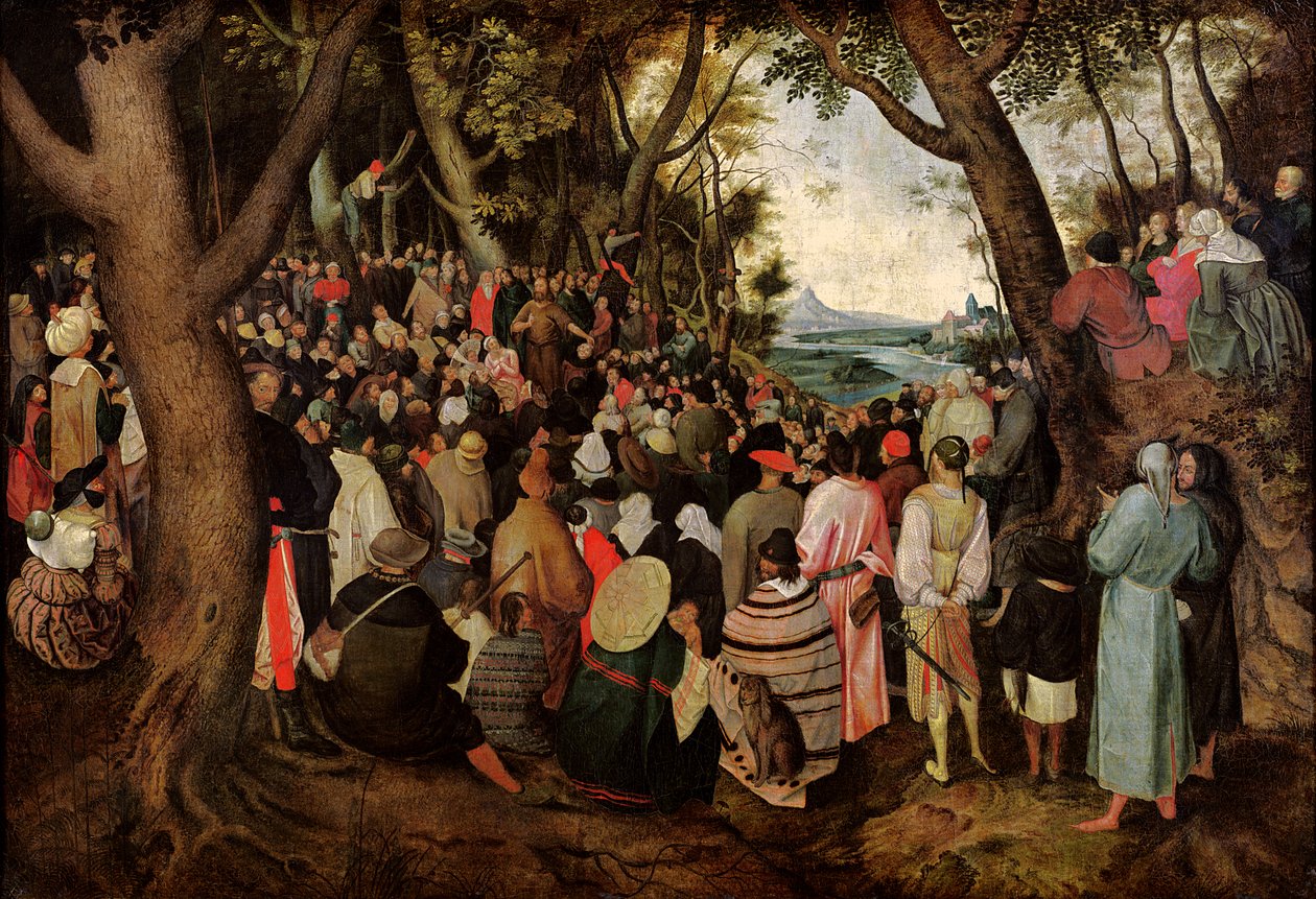El sermón de San Juan Bautista de Pieter Bruegel the Elder