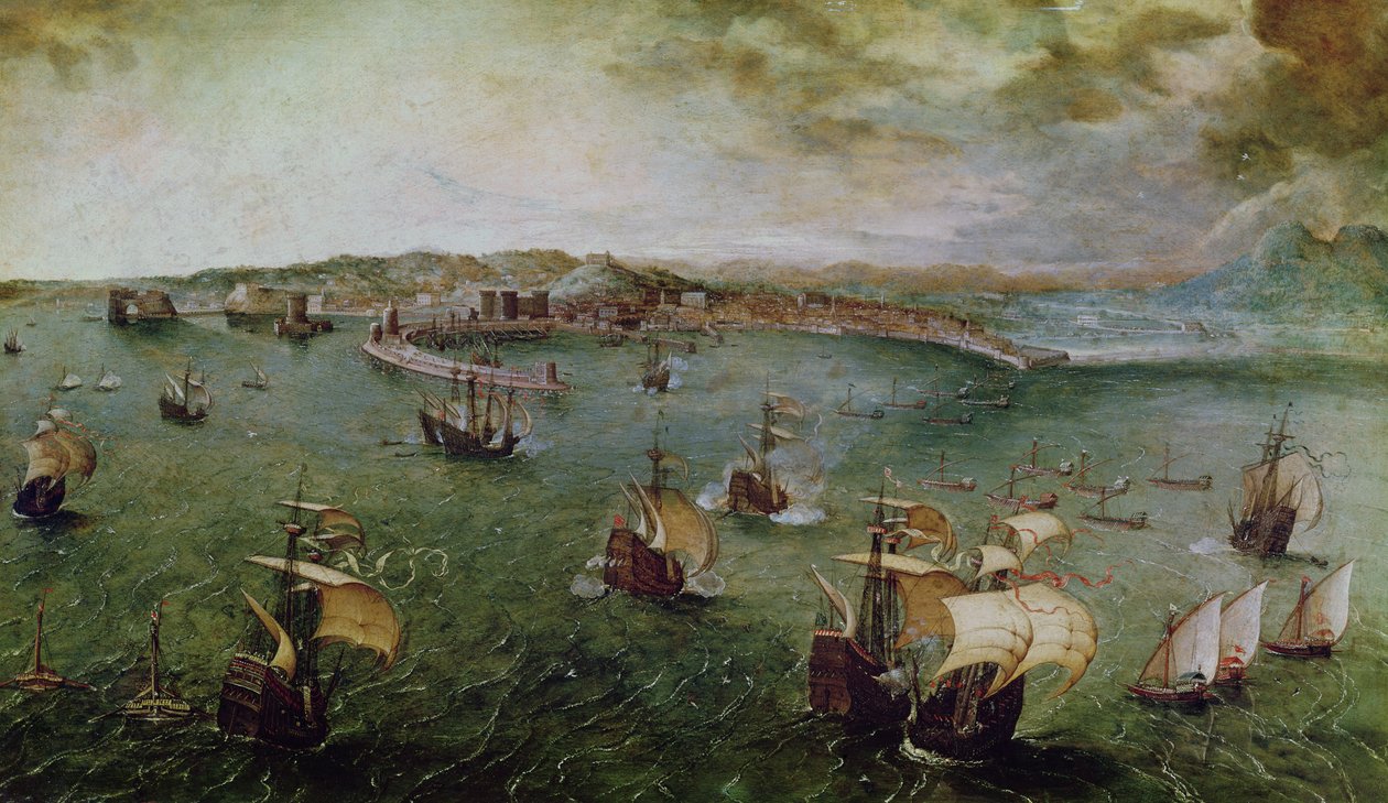 Vista del Puerto de Nápoles, c.1550-69 de Pieter Bruegel the Elder
