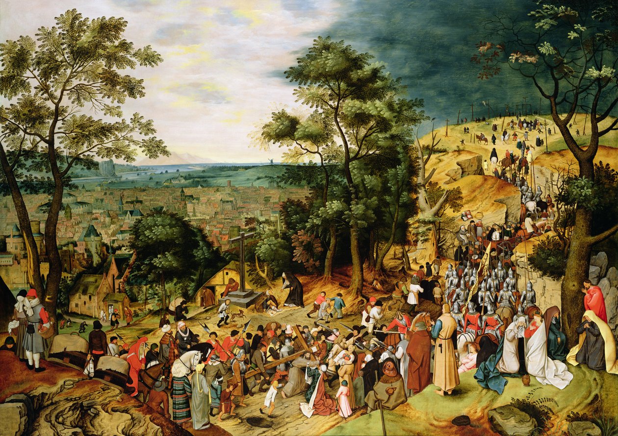 Cristo en el camino al Calvario, 1607 (panel) de Pieter Brueghel the Younger