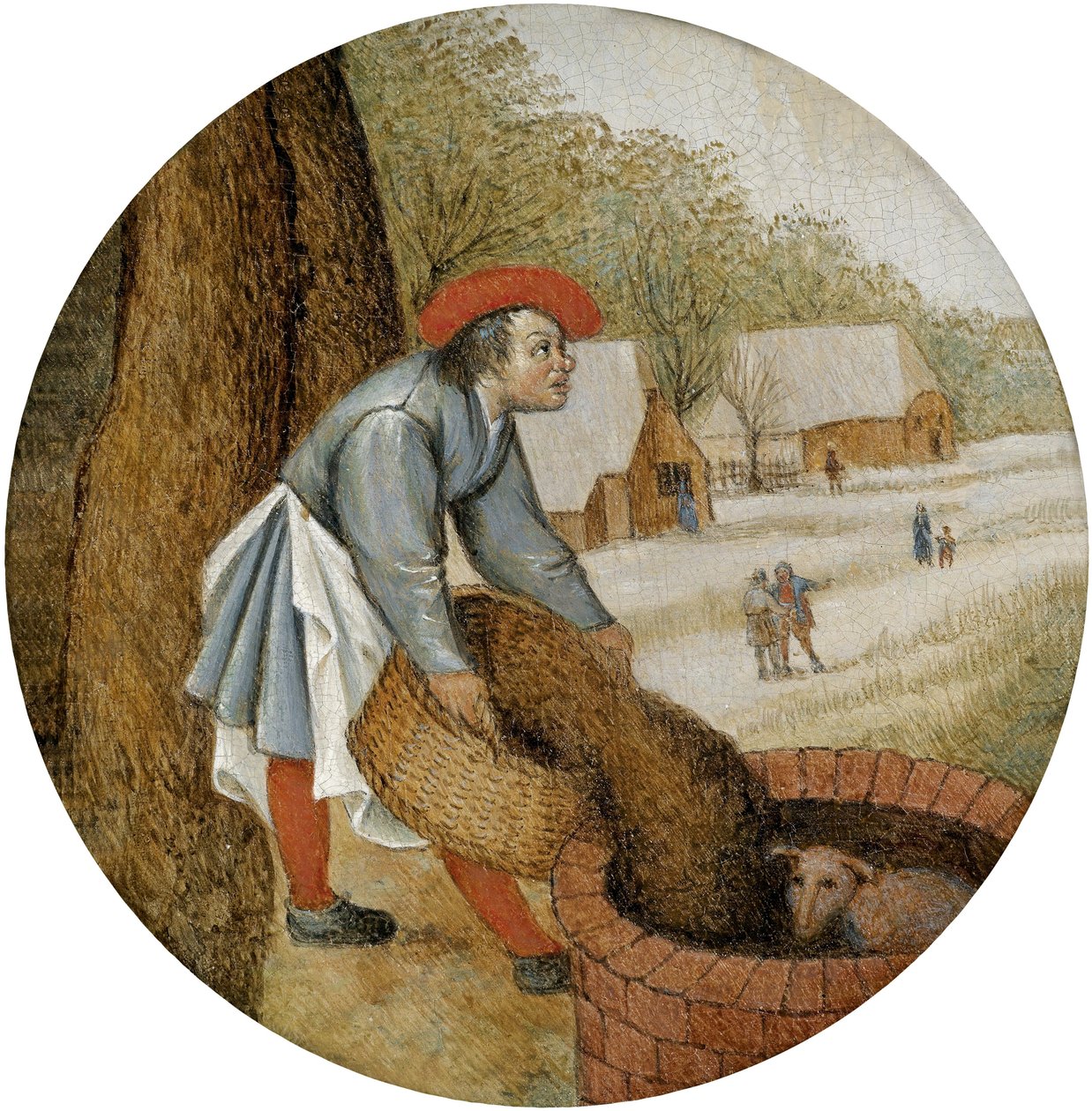 El campesino vierte las fuentes de Pieter Brueghel the Younger