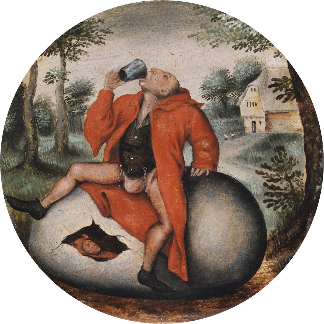 Borracho sobre un huevo de Pieter Brueghel the Younger